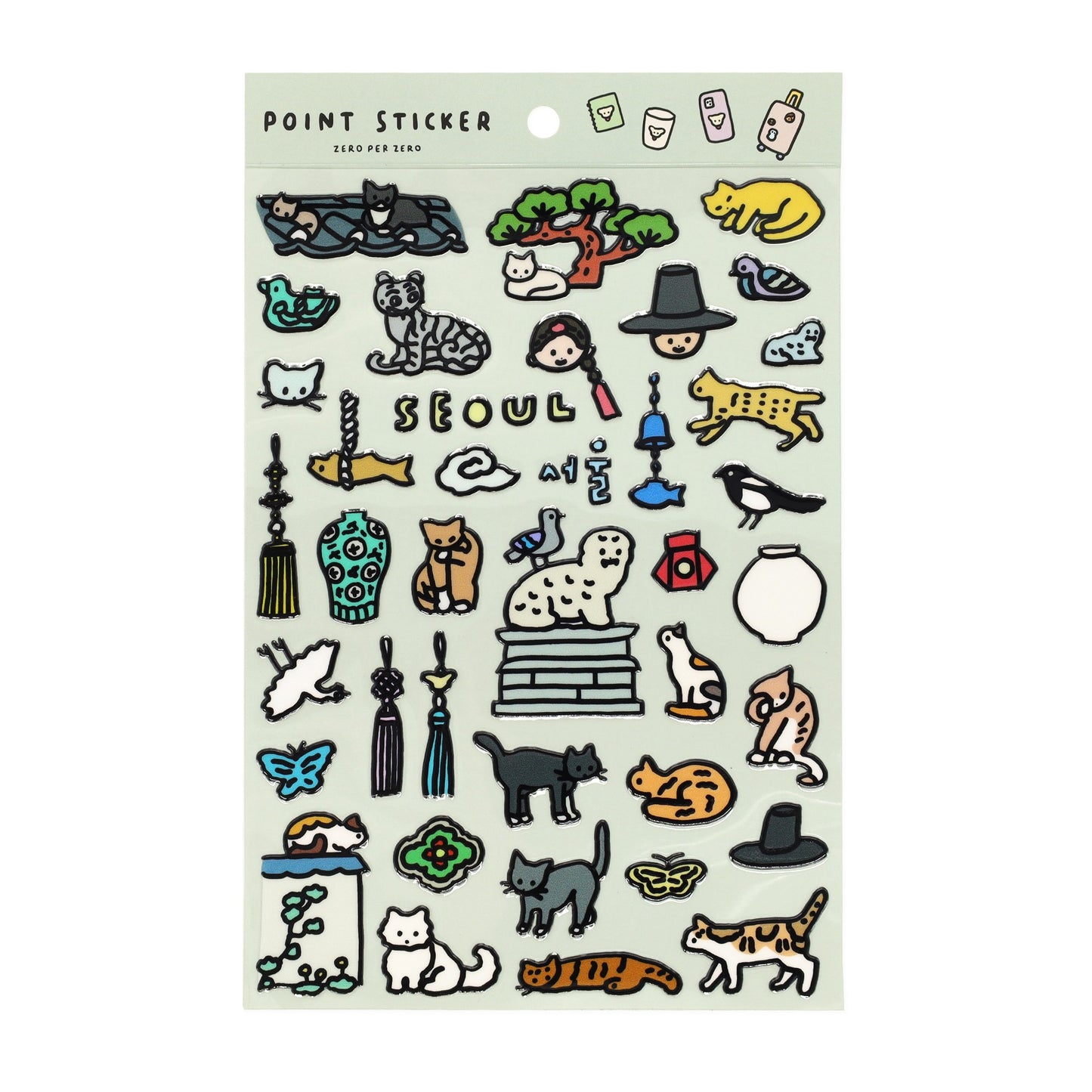 cats-in-seoul-point-sticker by zero per zero