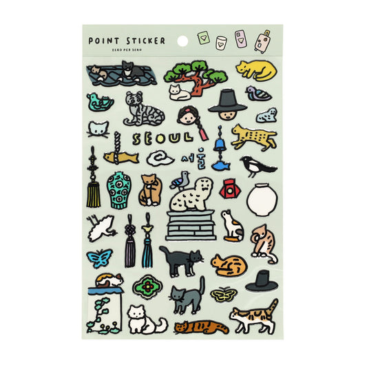 cats-in-seoul-point-sticker by zero per zero