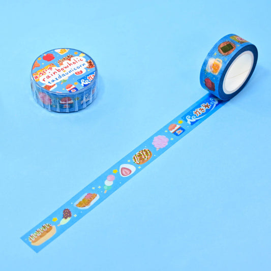 (MT150) Rainbowholic x Tazdaunicorn Matsuri (Festival) Snacks Washi Tape