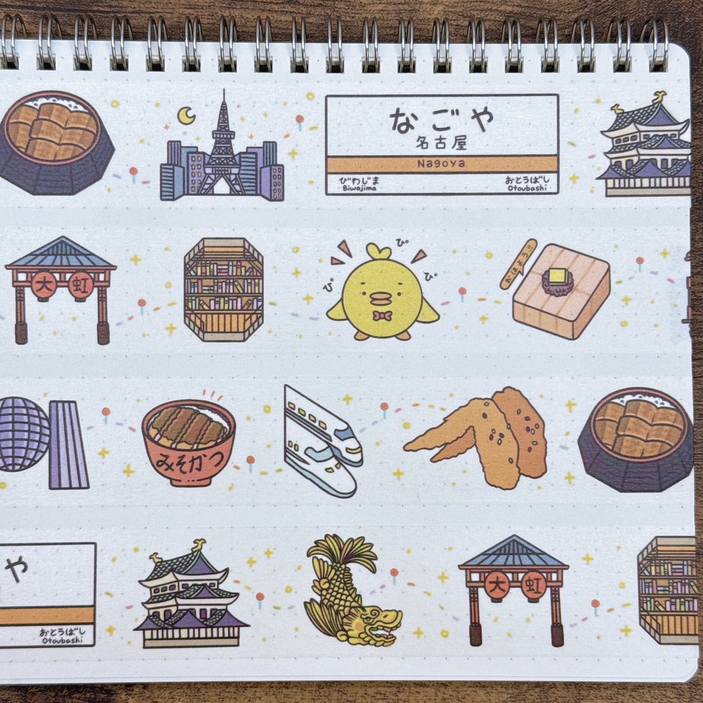 (MT137) Rainbowholic x Tazdaunicorn Nagoya City Washi Tape 3cm