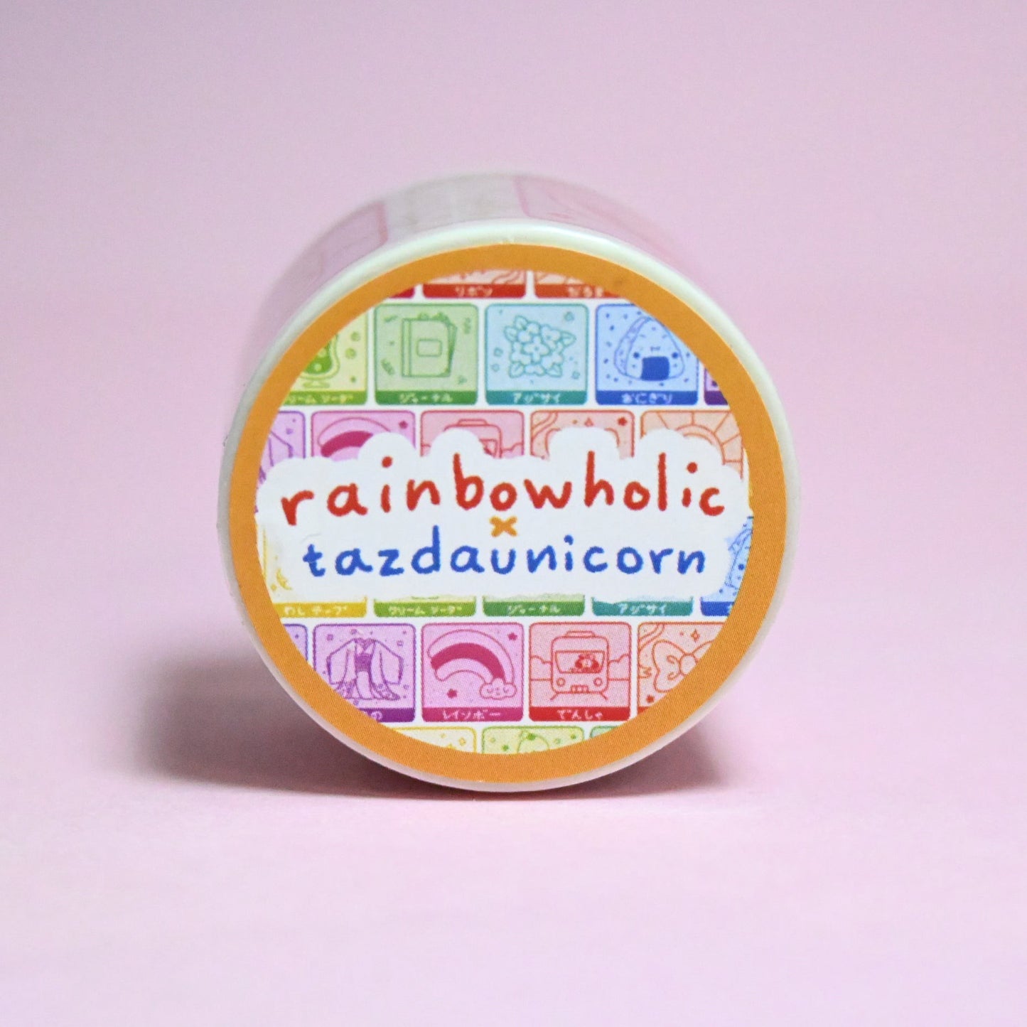 (MT141) Rainbowholic x Tazdaunicorn RB Stamp Rally S2 Easy Cut Washi Tape 3cm