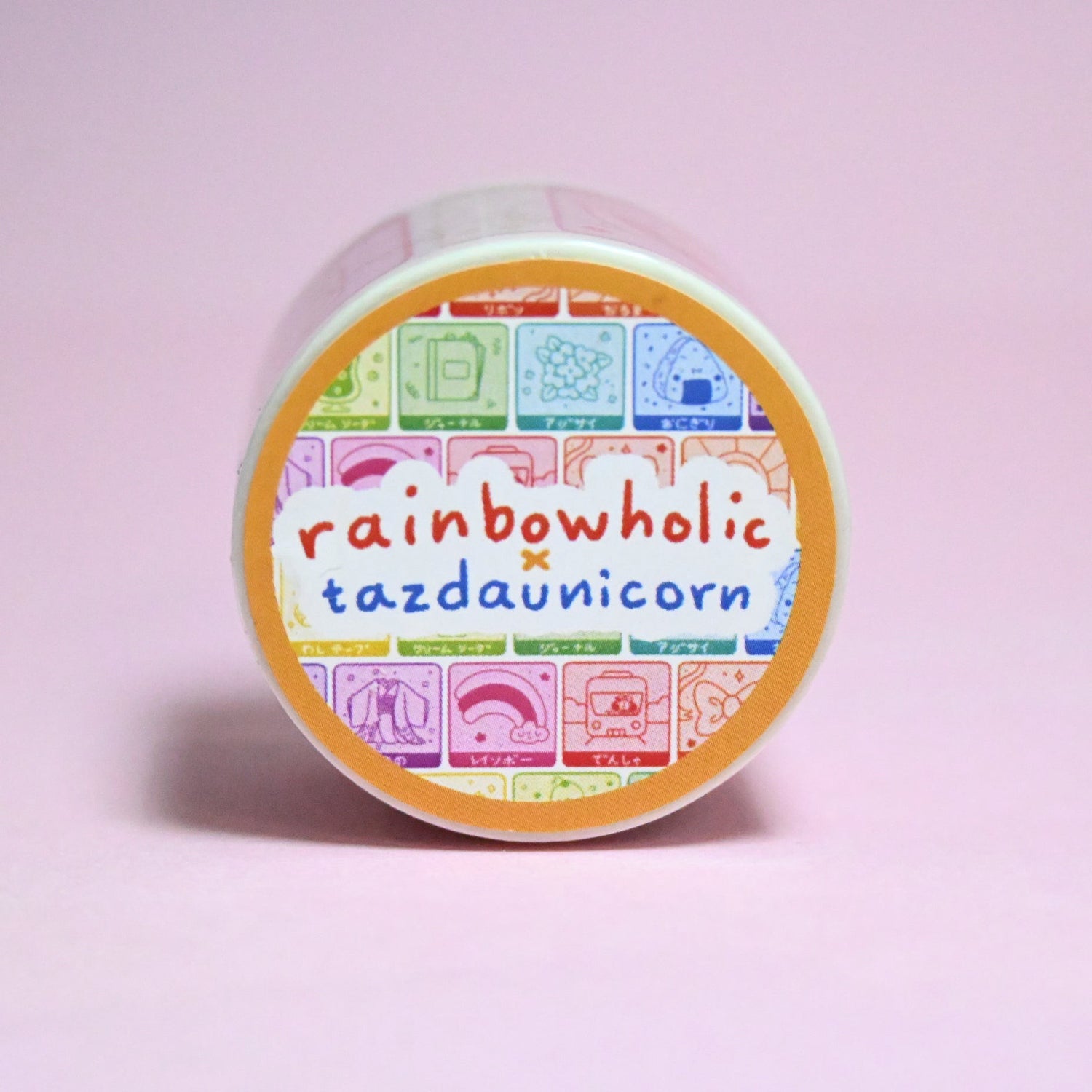 (MT141) Rainbowholic x Tazdaunicorn RB Stamp Rally S2 Easy Cut Washi Tape 3cm
