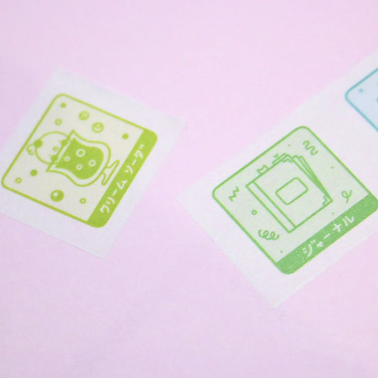 (MT141) Rainbowholic x Tazdaunicorn RB Stamp Rally S2 Easy Cut Washi Tape 3cm