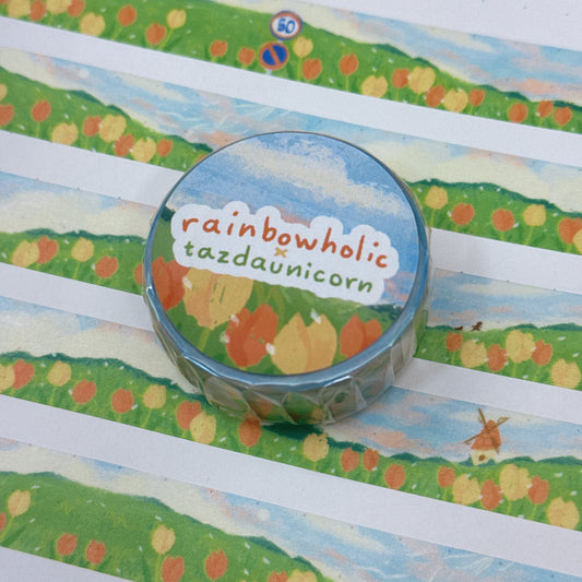 (MT129) Original Rainbowholic x Tazdaunicorn Beautiful Scenery Washi Tape