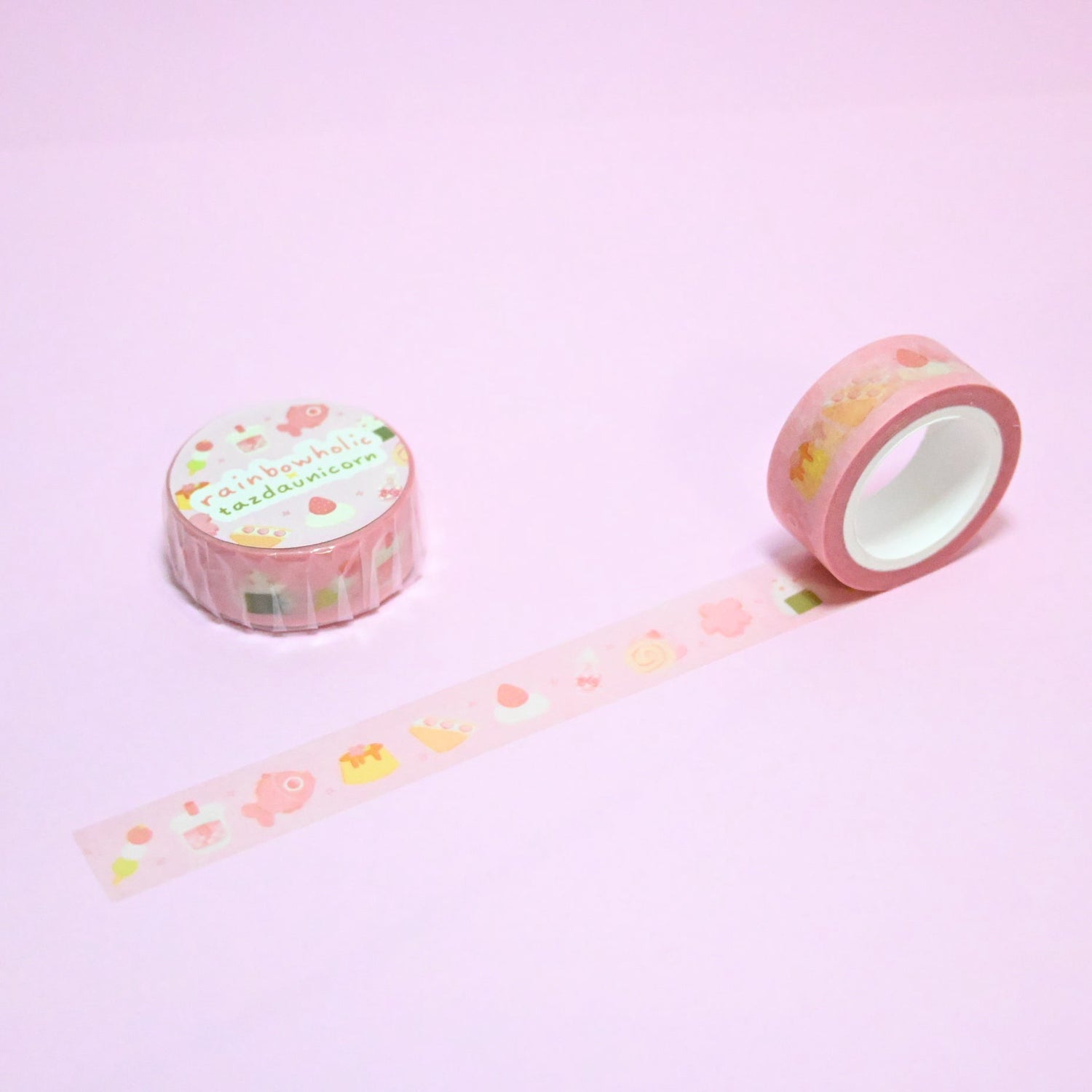 (MT123) Original Rainbowholic x Tazdaunicorn Sakura Snacks Washi Tape
