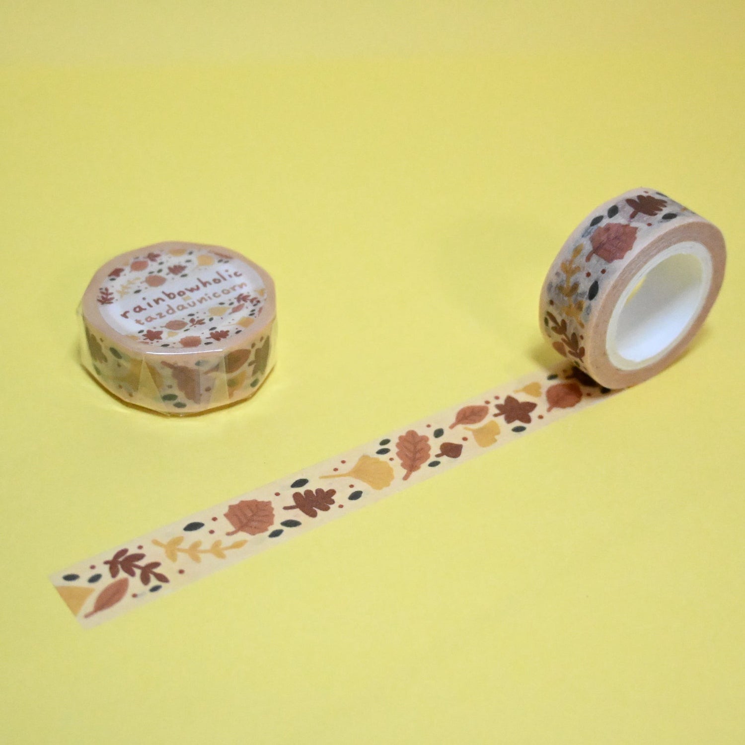 (MT109) Original Rainbowholic x Tazdaunicorn Autumn Patterns Washi Tape
