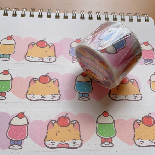 (MT087) Rainbowholic x Fukupopoya Cream Soda Washi Tape 3cm