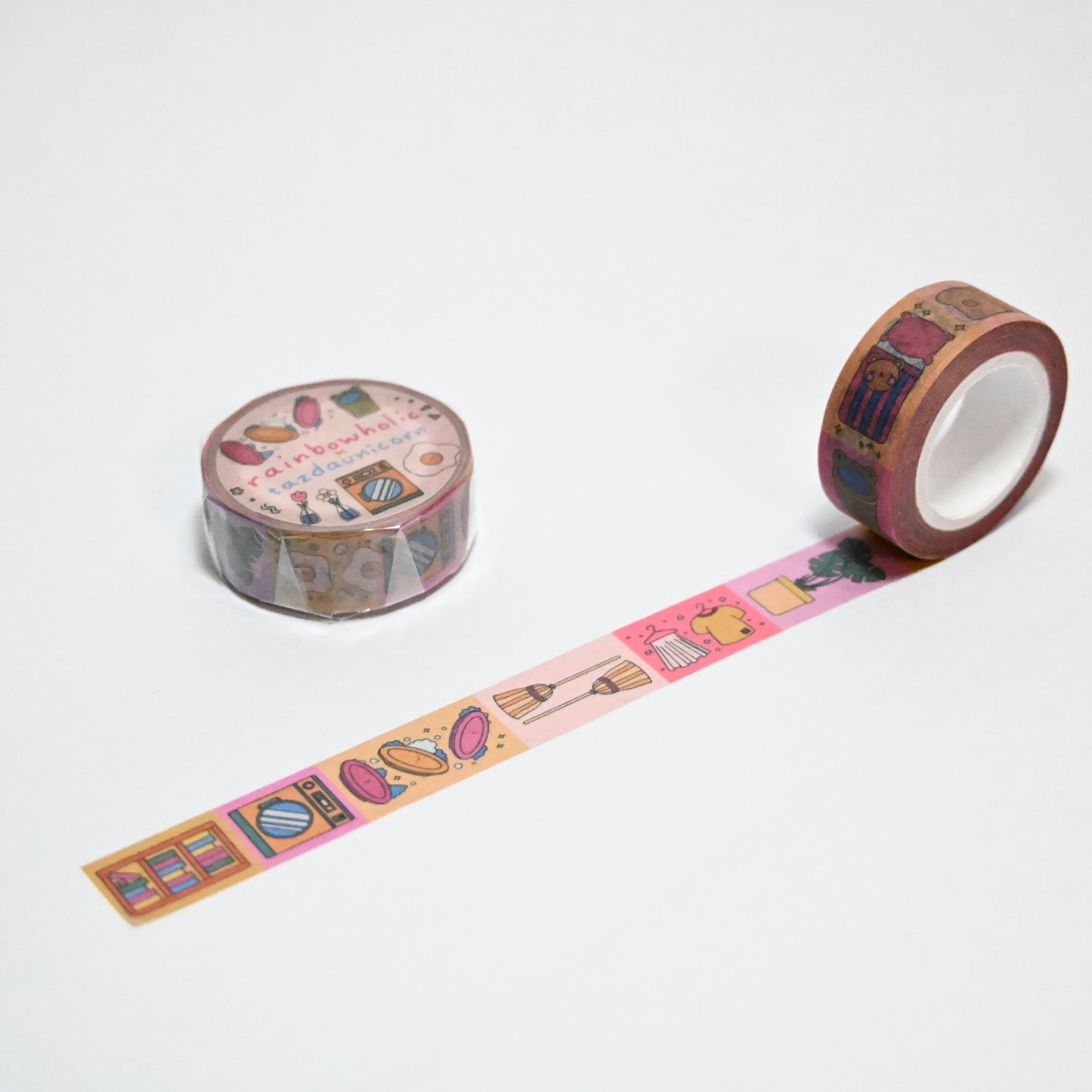 (MT079) Original Rainbowholic x Tazdaunicorn House Chores Washi Tape