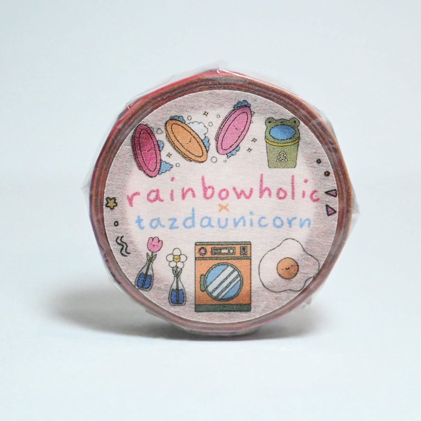 (MT079) Original Rainbowholic x Tazdaunicorn House Chores Washi Tape