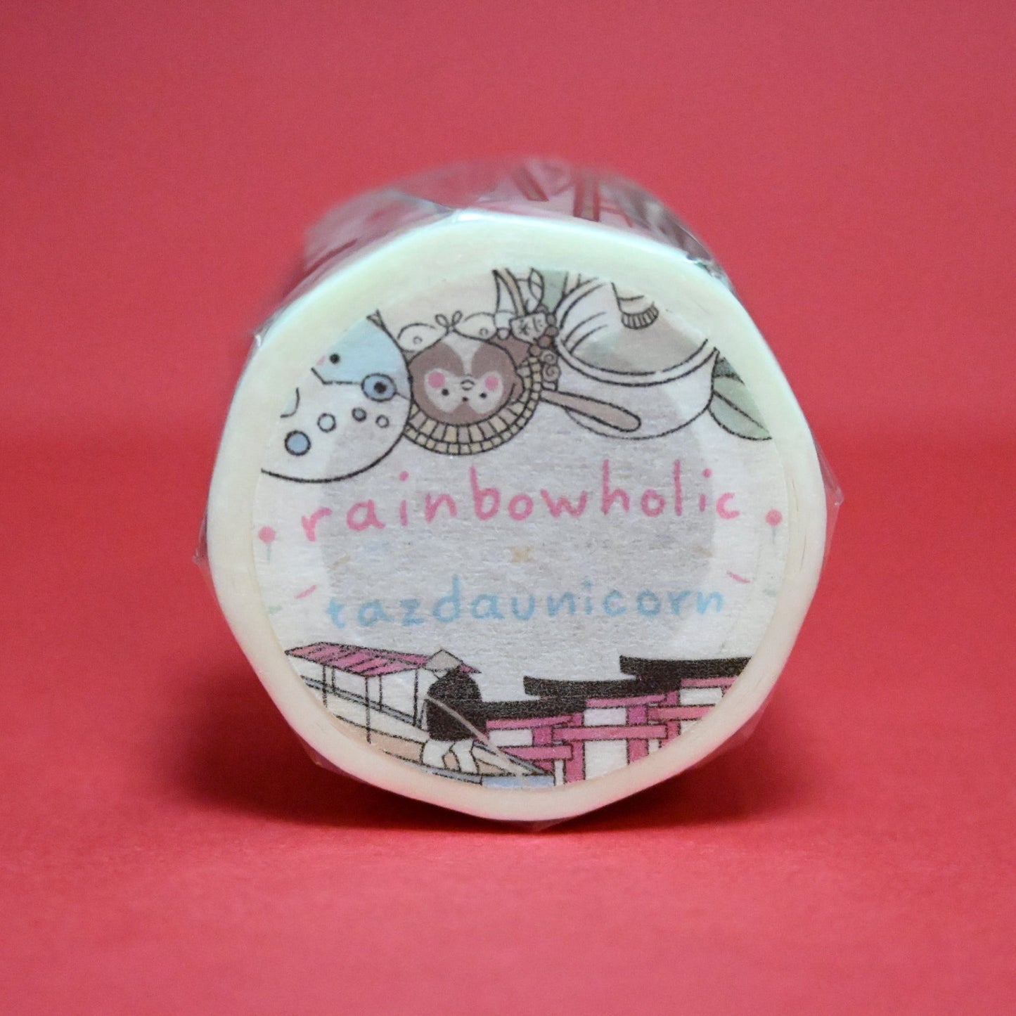 (MT046) Rainbowholic x Tazdaunicorn Kansai Region (Kyoto, Osaka, etc.) Washi Tape 3cm