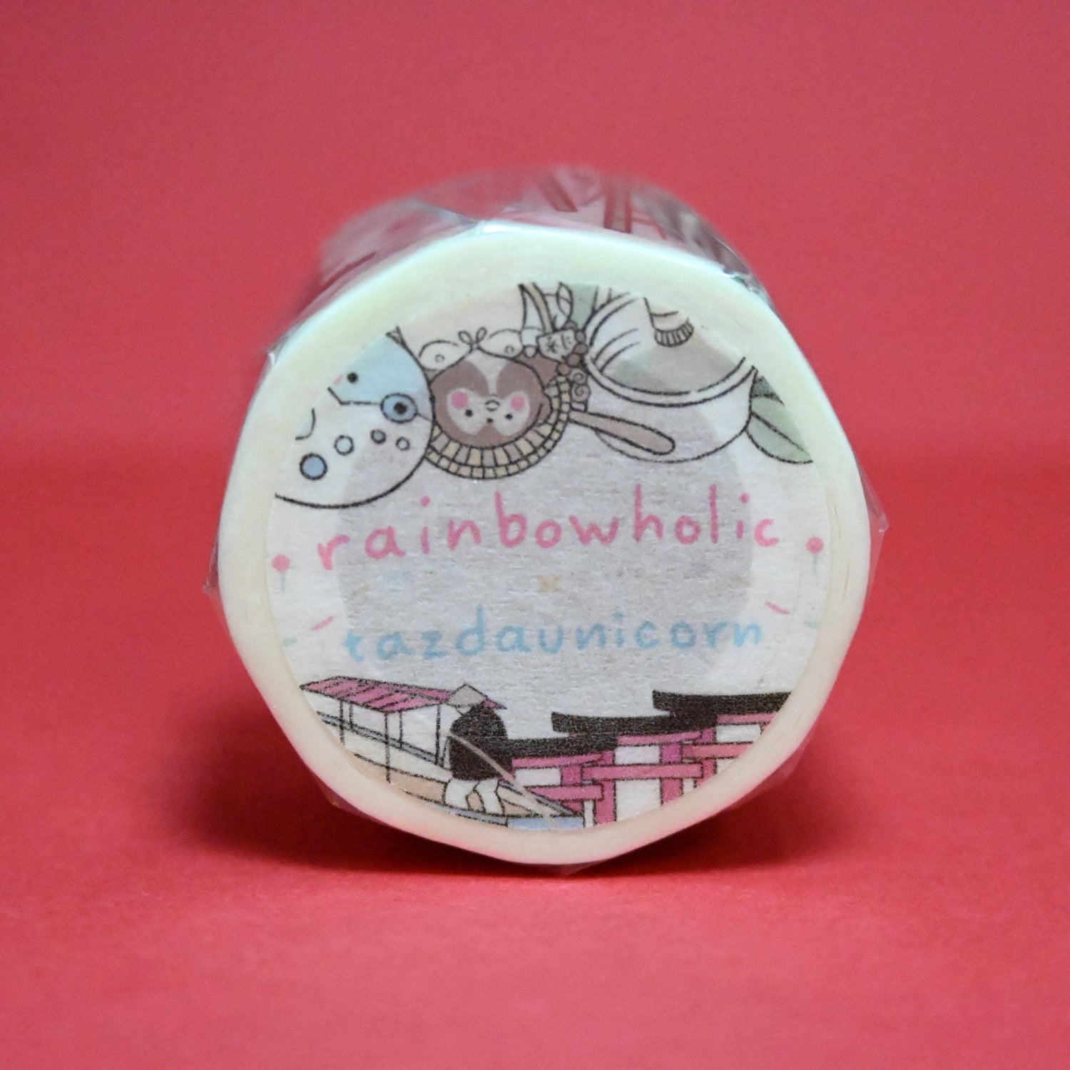 (MT046) Rainbowholic x Tazdaunicorn Kansai Region (Kyoto, Osaka, etc.) Washi Tape 3cm