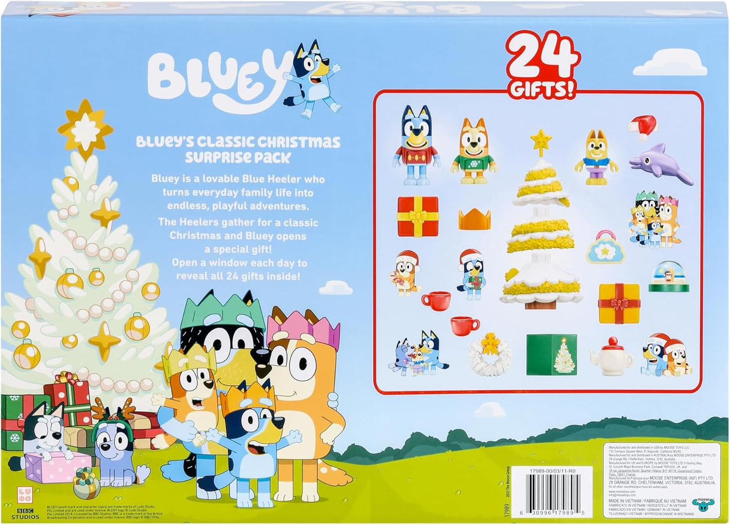 Bluey Classic Advent Calendar (Yellow Christmas Tree)