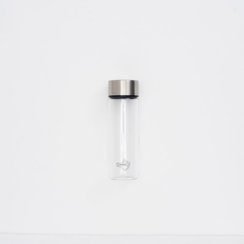 Clear Drink Bottle 150ml Silver