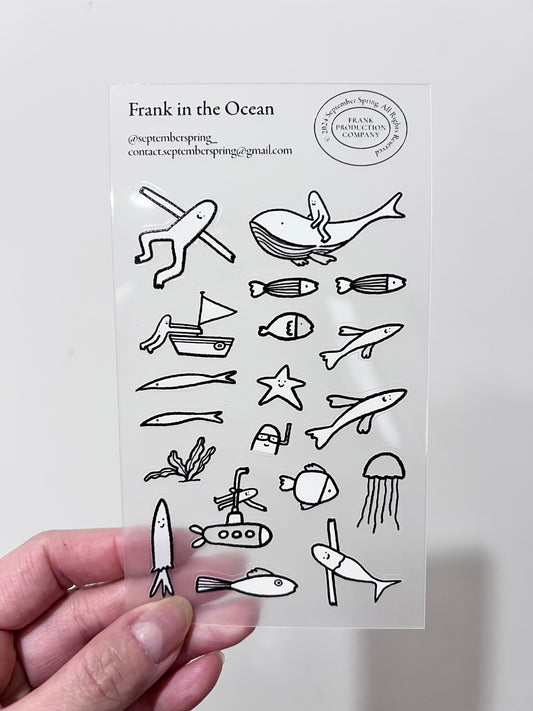 Frank in The Ocean - Stickers | September Spring