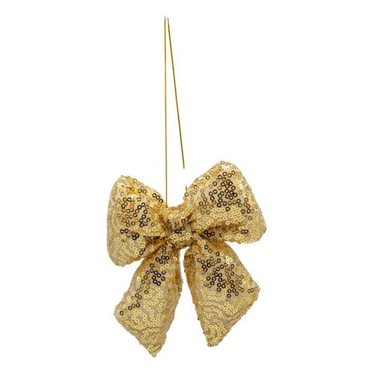 Gold Shiny Sequined Bow