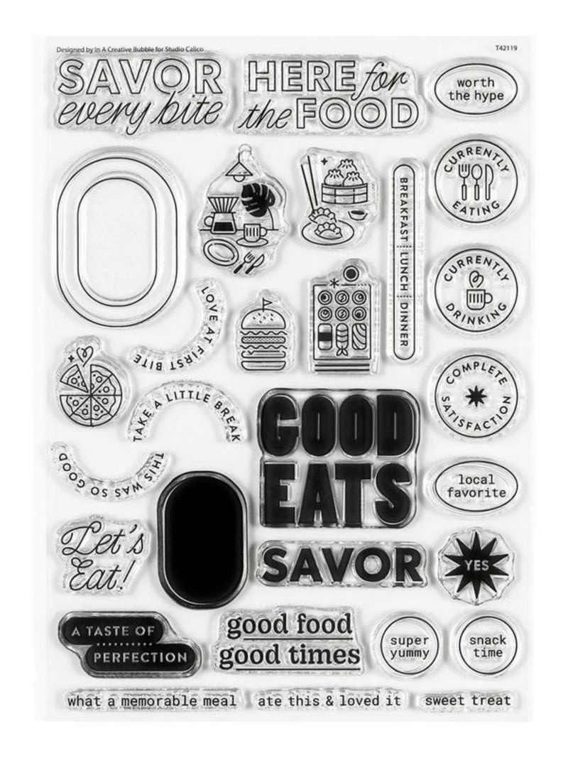Good Eats 6x8 Stamp Set | Studio Calico