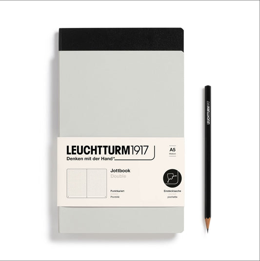 Jottbook (A5) Dotted, Light Grey And Black | Leuchtturm