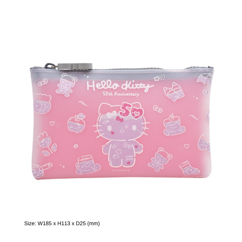 Large Clear Hello Kitty 50th Pink