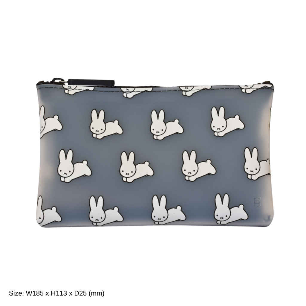 Large Dick Bruna Clear Black Zipper Pouch | Miffy