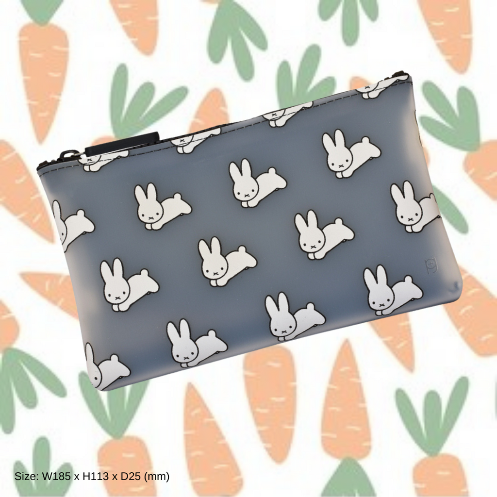 Large Dick Bruna Clear Black Zipper Pouch | Miffy