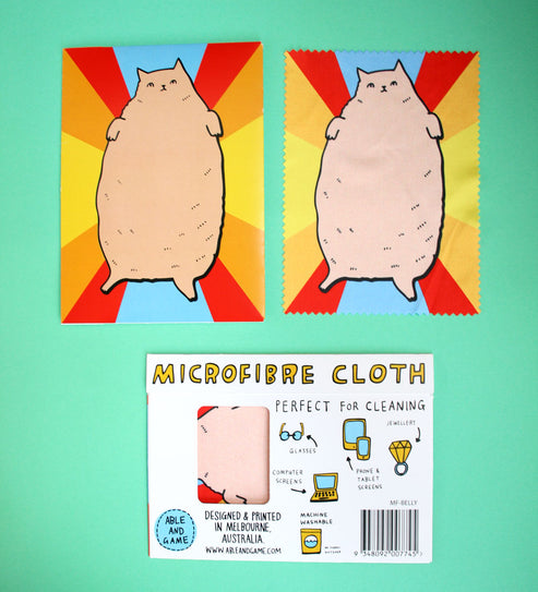 Microfibre Cloth For Glasses - Cat Belly | Able and Game