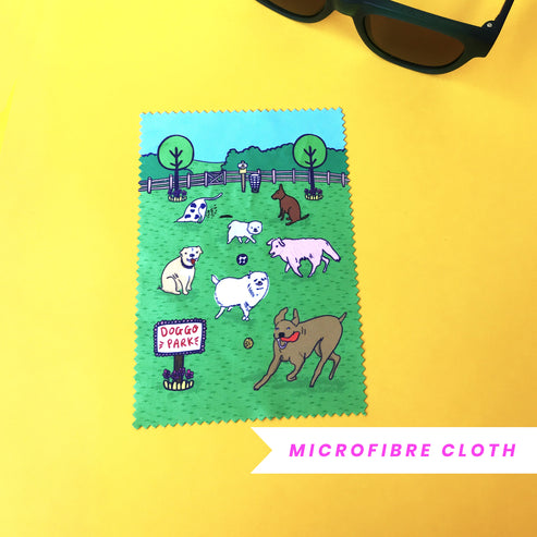 Microfibre Cloth For Glasses- Dog Park | Able and Game