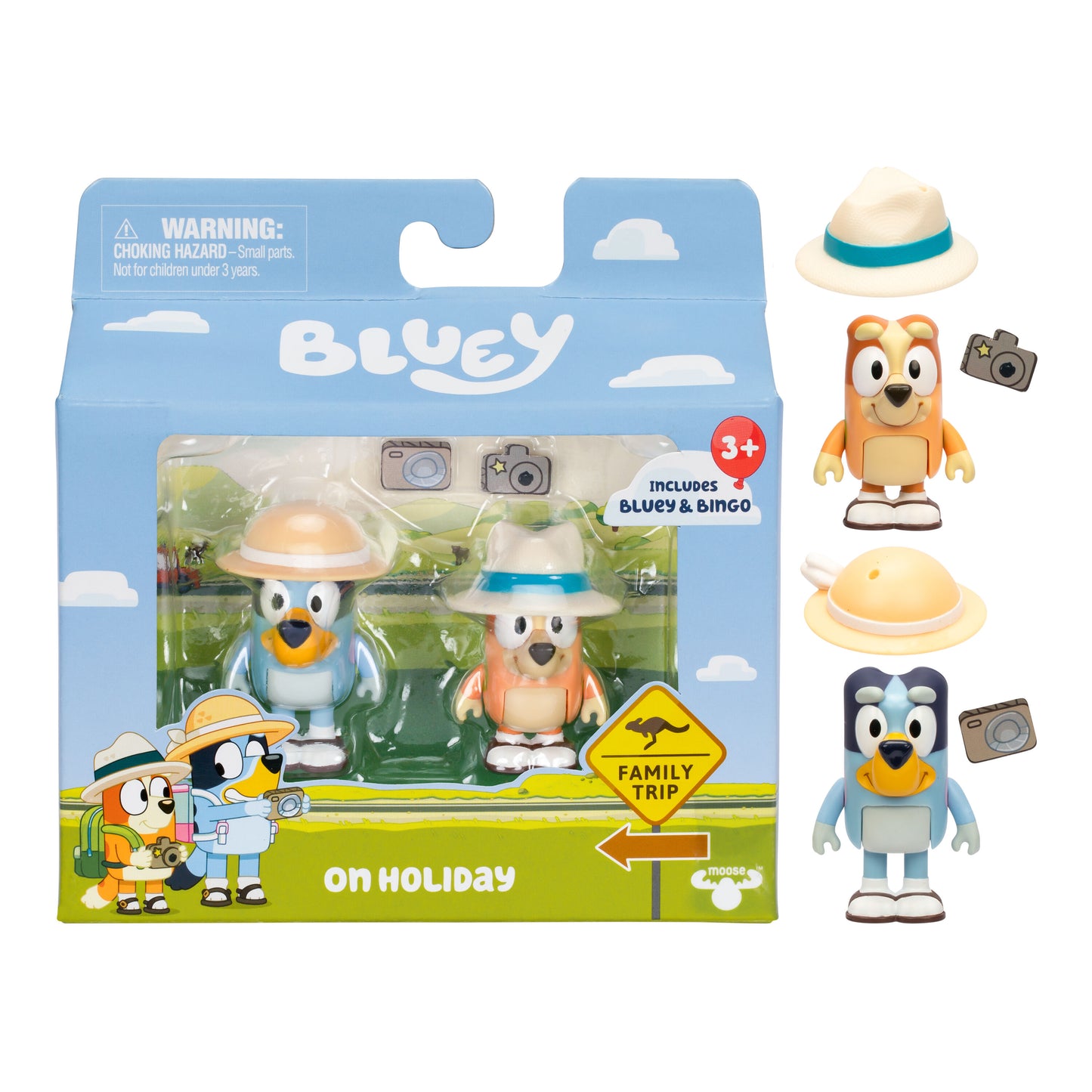 Bluey Figurines - 2 pack - On Holiday