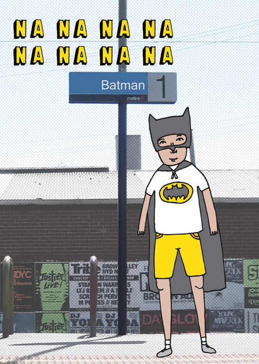 Na Na Na Na Batman Greeting Cards | Able and Game