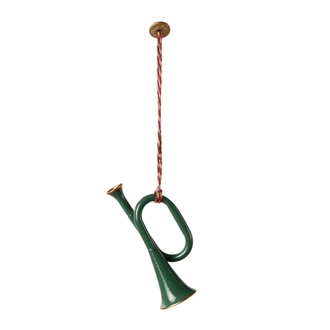 Metal Ornament Trumpet - Dark Green | Maileg