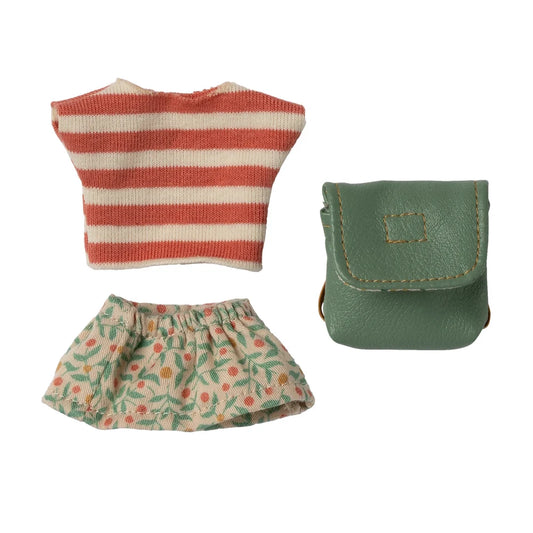 Maileg Clothes and Bag - Big Sister Mouse - Green