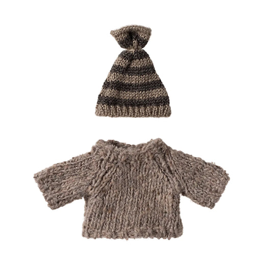 Knitted Sweater and Hat Big Brother Mouse | Maileg
