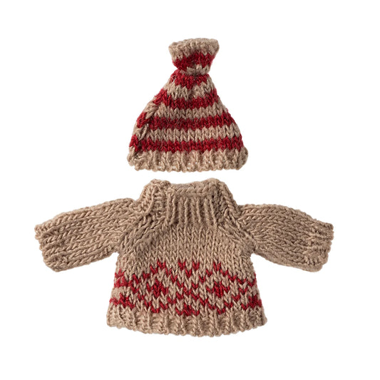 Knitted Sweater and Hat for Mum Mouse | Maileg