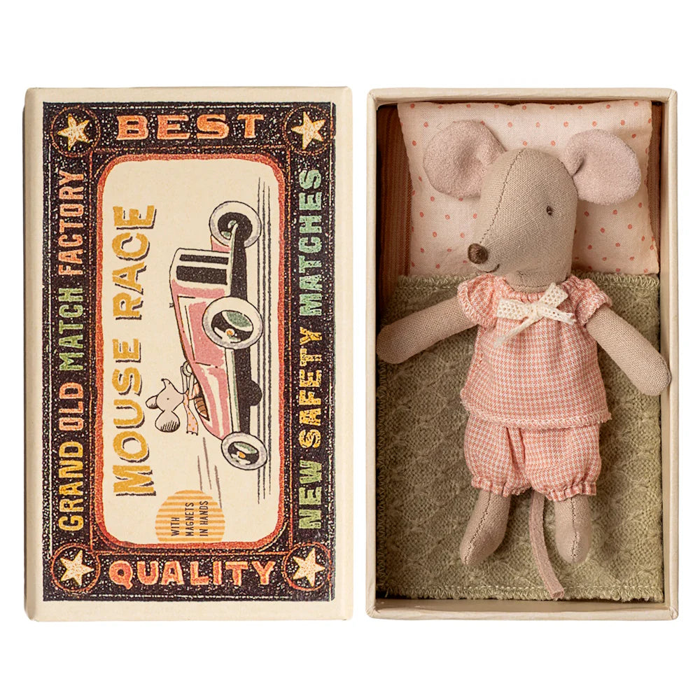 Little Sister Mouse in Matchbox 2025 | Maileg