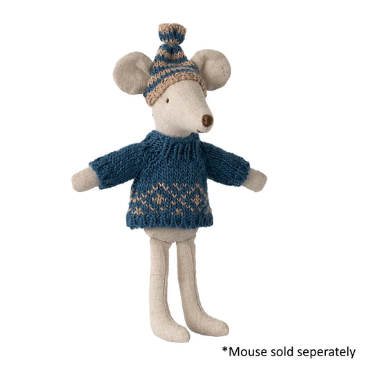 Knitted Sweater and Hat Dad Mouse | Maileg