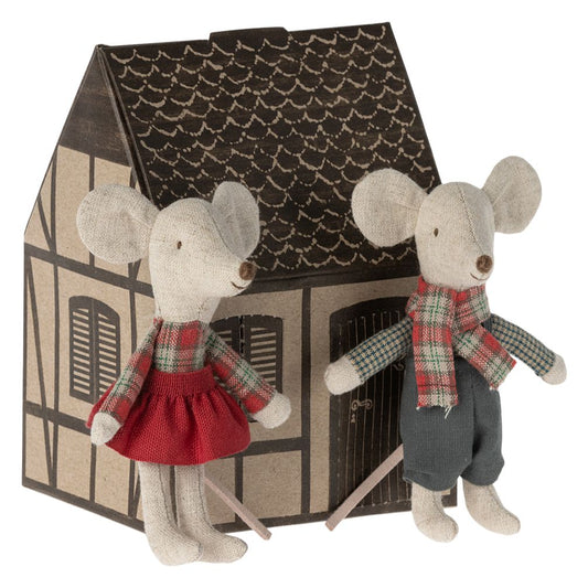 Winter Mice Twins in a House | Maileg