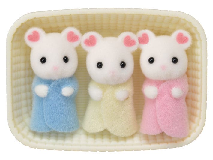 Marshmallow Mouse Triplets | Sylvanian Families