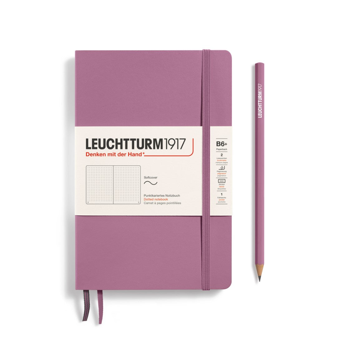 Notebook Paperback (B6+) Dusty Rose, Dotted | Leuchtturm