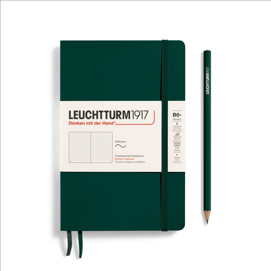 Paperback (B6+) Dotted, Forest Green | Leuchtturm