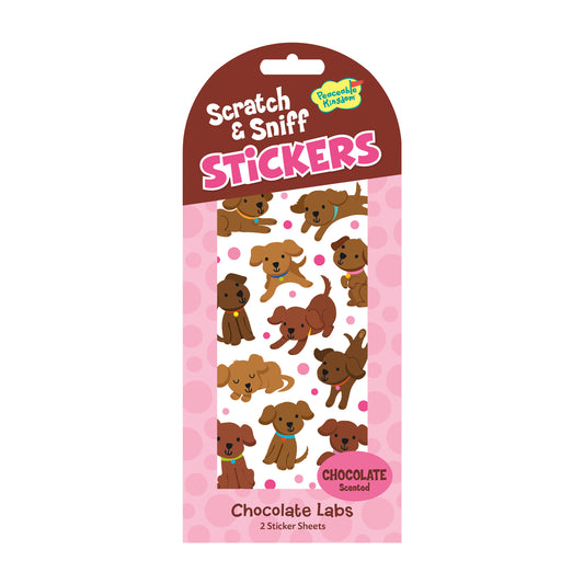 Chocolate Lab Scratch and Sniff Stickers