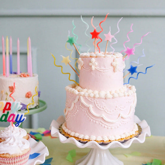 Pastel Swirly Candles (Pack of 20 in 6 colors)