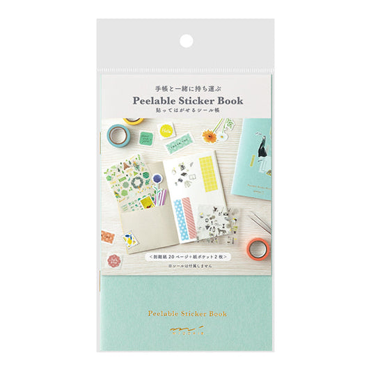 Peelable Sticker Book Light Blue | Midori