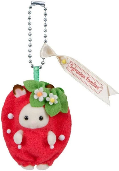 Strawberry Keychain Chocolate Rabbit | Sylvanian Families