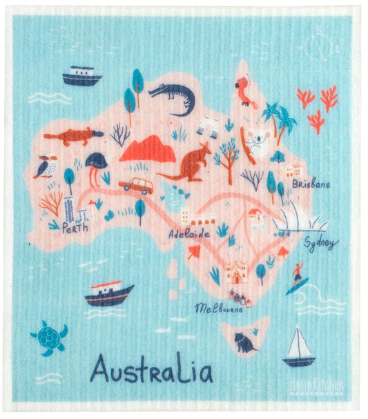 Sponge Cloth - Australia Map | Steadysticks