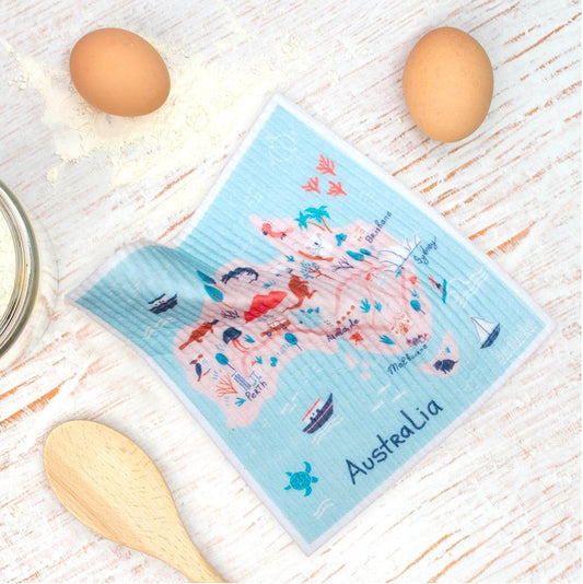 Sponge Cloth - Australia Map | Steadysticks