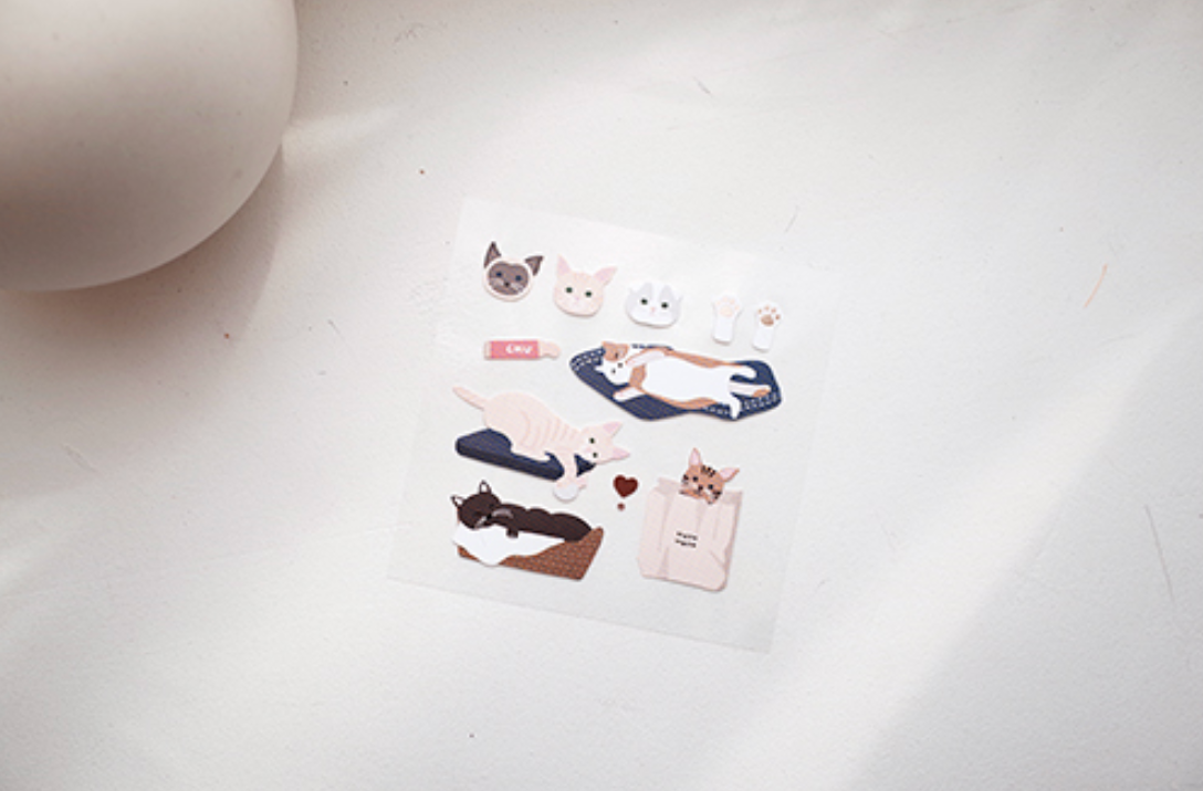 Nyang Nyang Seal Overlapping Stickers | Suatelier