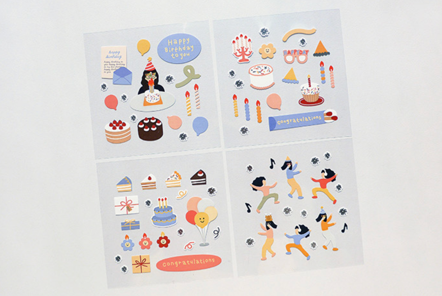 Party Party Seal Overlapping Stickers | Suatelier