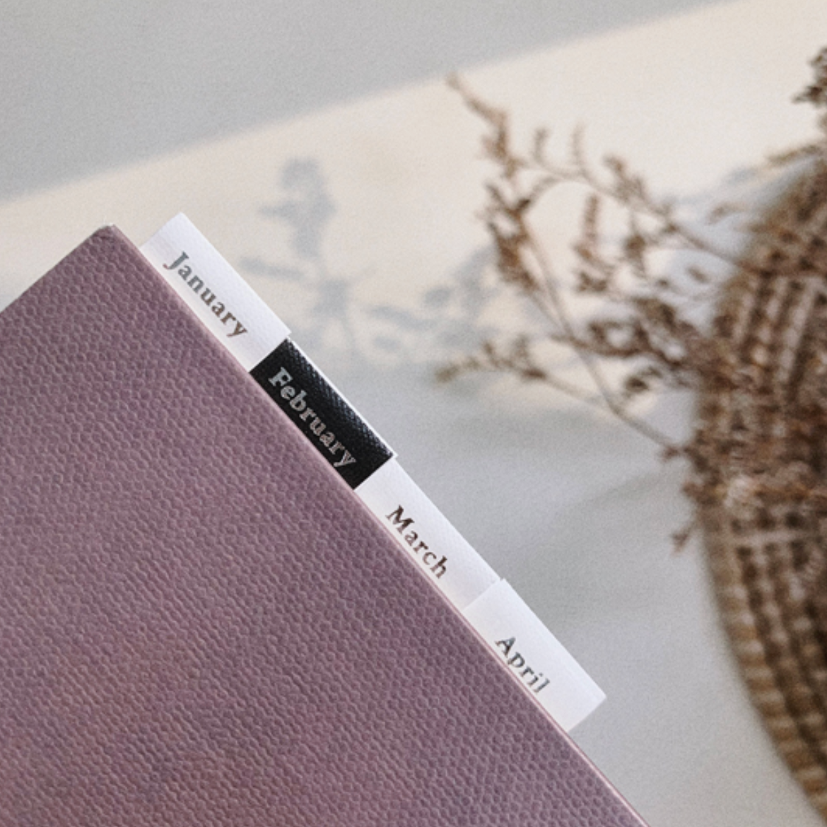 Plain.44 Monthly Tabs Sticker | Suatelier Design