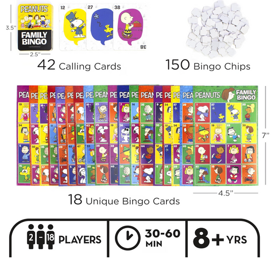 Peanuts Family Bingo