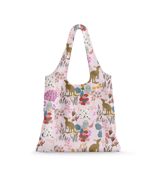 Reusable Shopping Bag - Pink Kangaroo