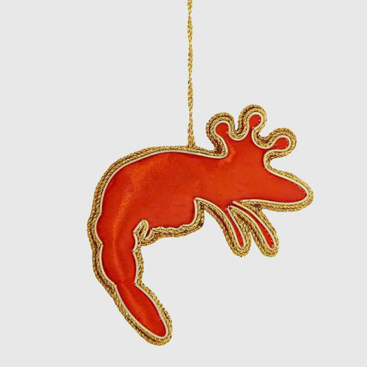 King Prawn Sequin Tree Decoration | Florabelle